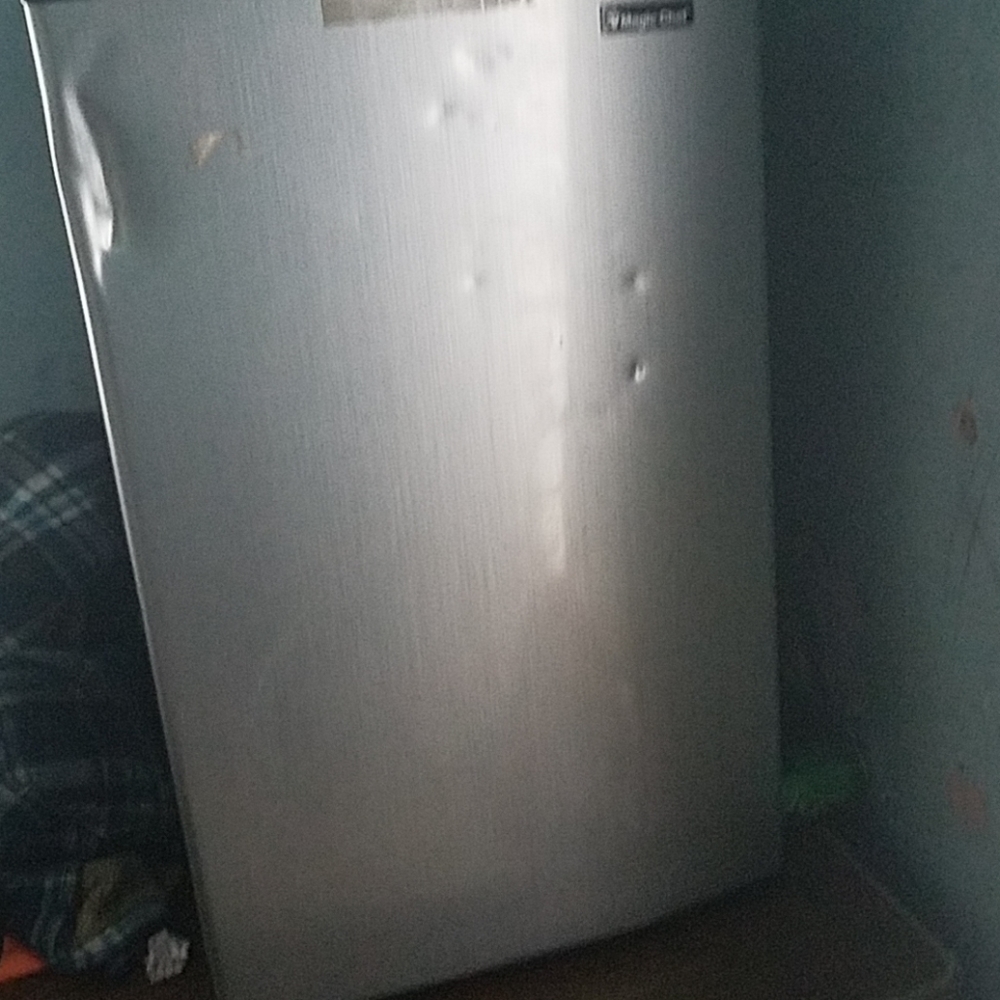 A mini fridge